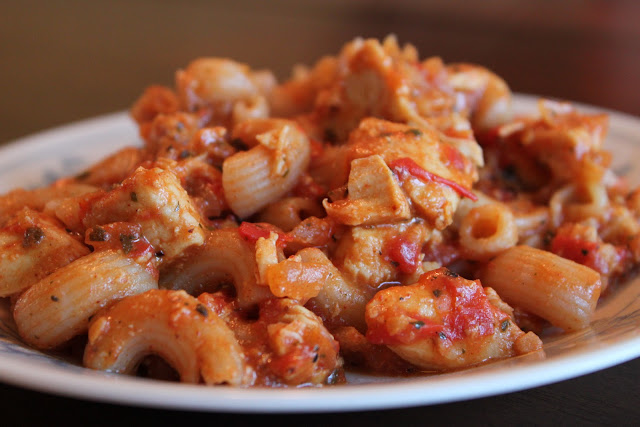 Chicken Pasta with Fajita Sauce