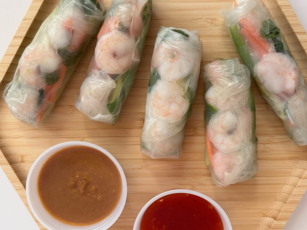 Fresh Spring Rolls with Peanut Sauce